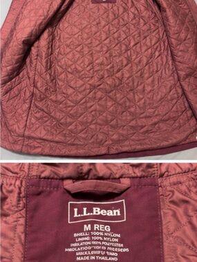 L.L. Bean Womens Quilted Burgundy jacket- M